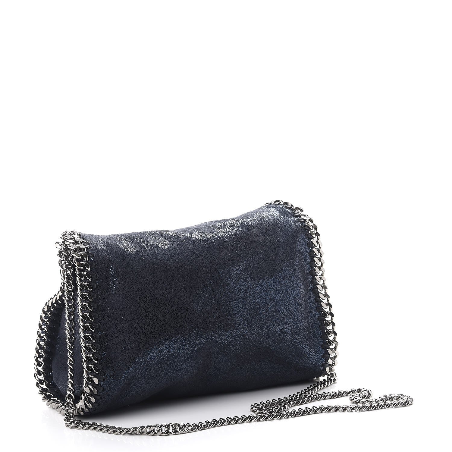 Stella McCartney Shaggy Deer Mini Falabella Fold Over Tote Lapis Navy 3 of 7