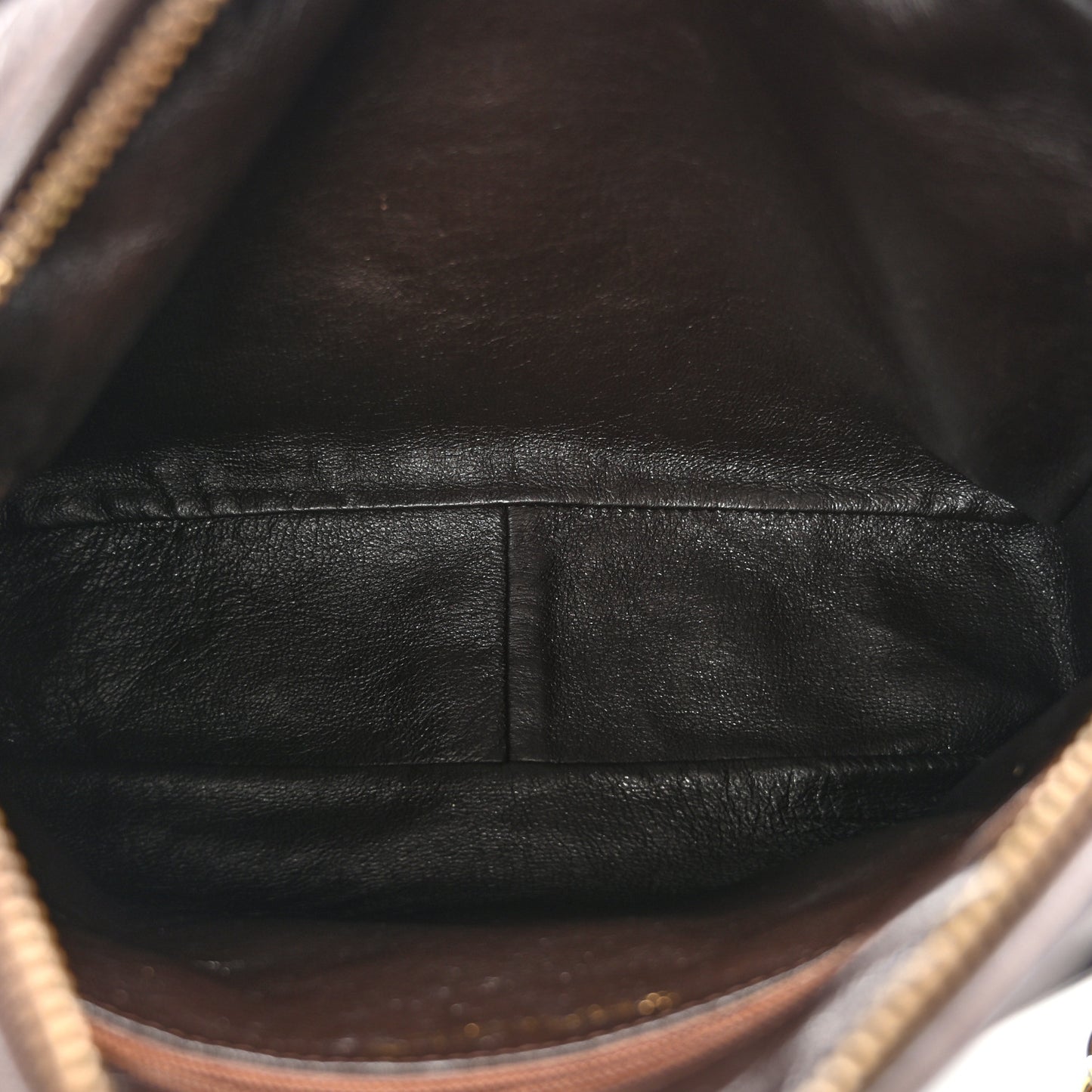 Lambskin Chevron Quilted Tassel Camera Case Brown