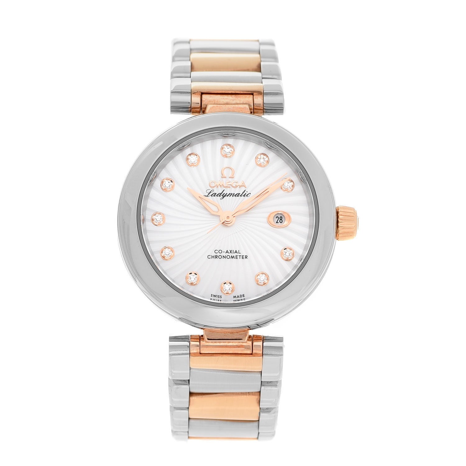 Omega Stainless Steel 18K Red Gold Diamond 34mm Ladymatic Co-Axial Automatic Watch 425.20.34.20.55.001 1 of 4