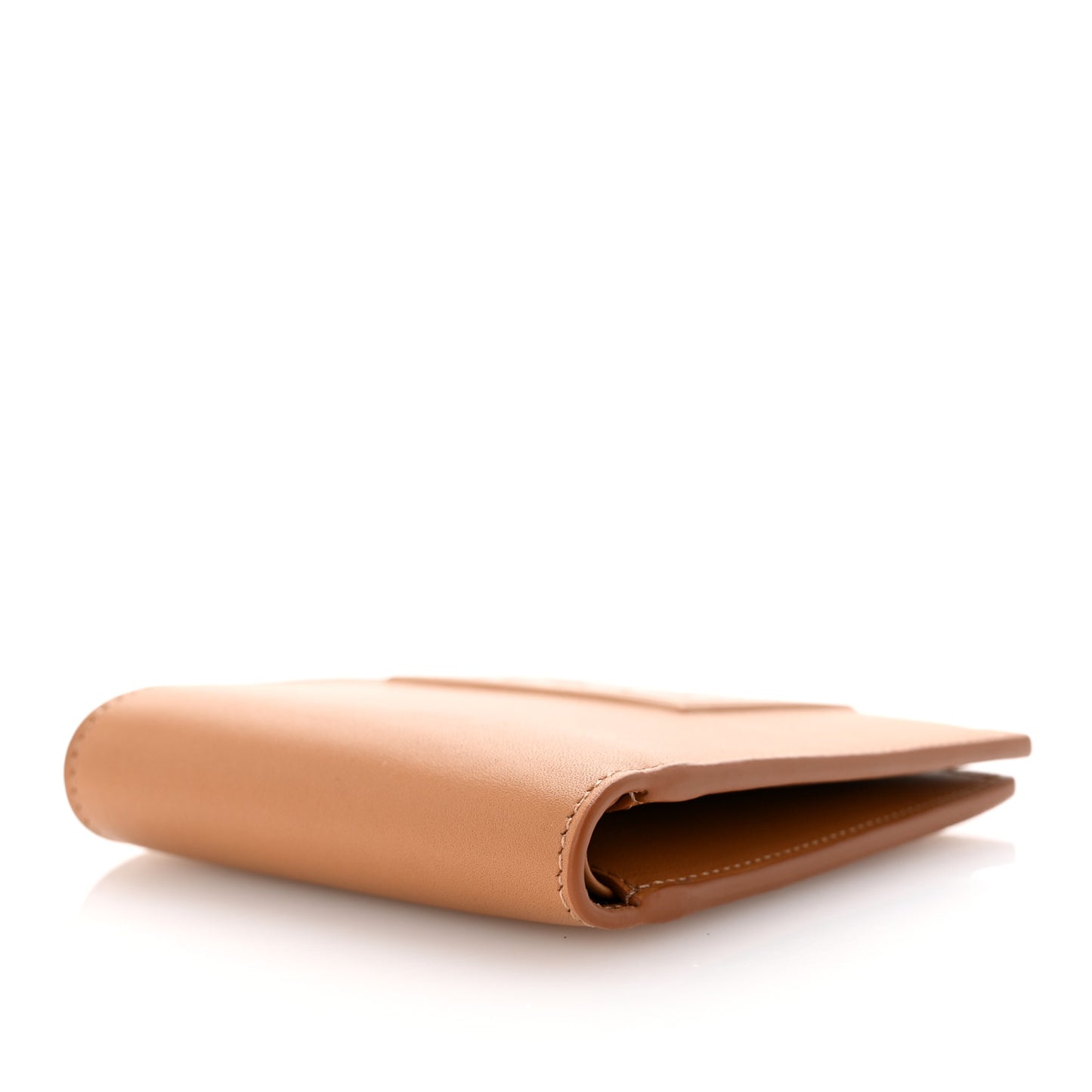 Satin Calfskin Anagram Bi-fold Wallet Warm Desert