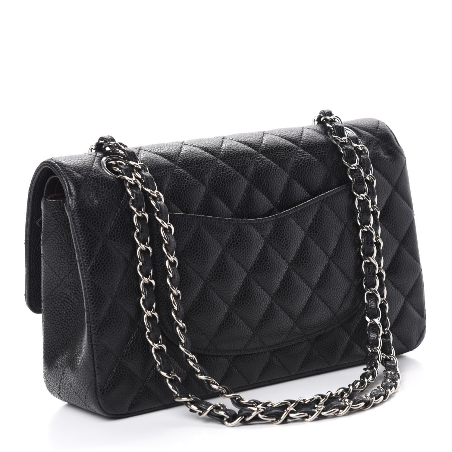 Chanel Caviar Quilted Medium Double Flap Black 3 of 14