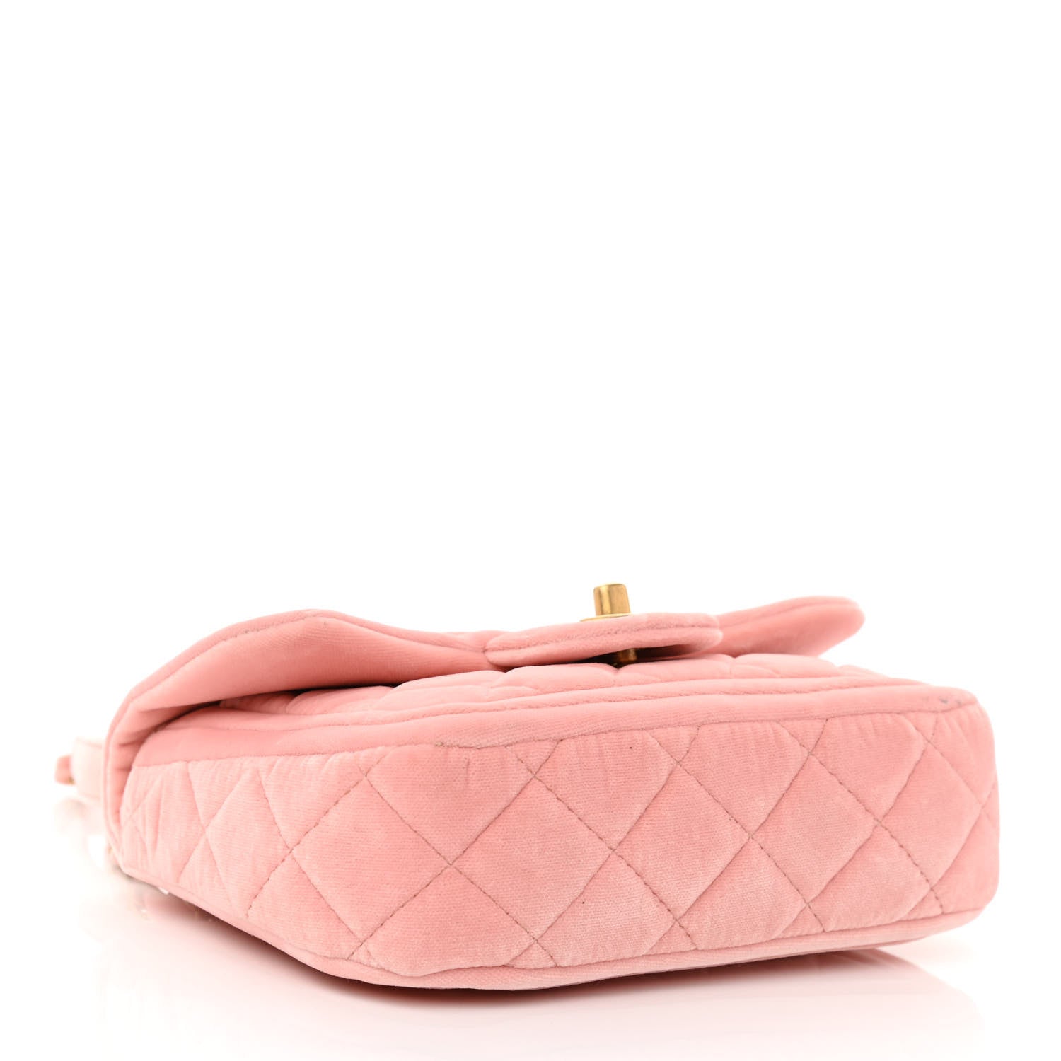 Chanel Velour Quilted Mini Double Frame Flap Rose 4 of 11