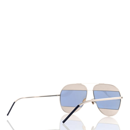 Christian Dior Split 1 Aviator Sunglasses Silver Blue 4 of 6
