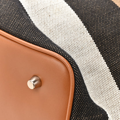 Burberry Canvas Mega Check Medium Ashby Hobo Saddle Brown 19 of 19