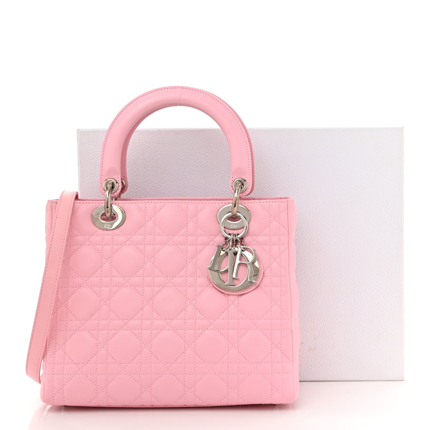 Christian Dior Lambskin Cannage Medium Lady Dior Light Pink 11 of 11