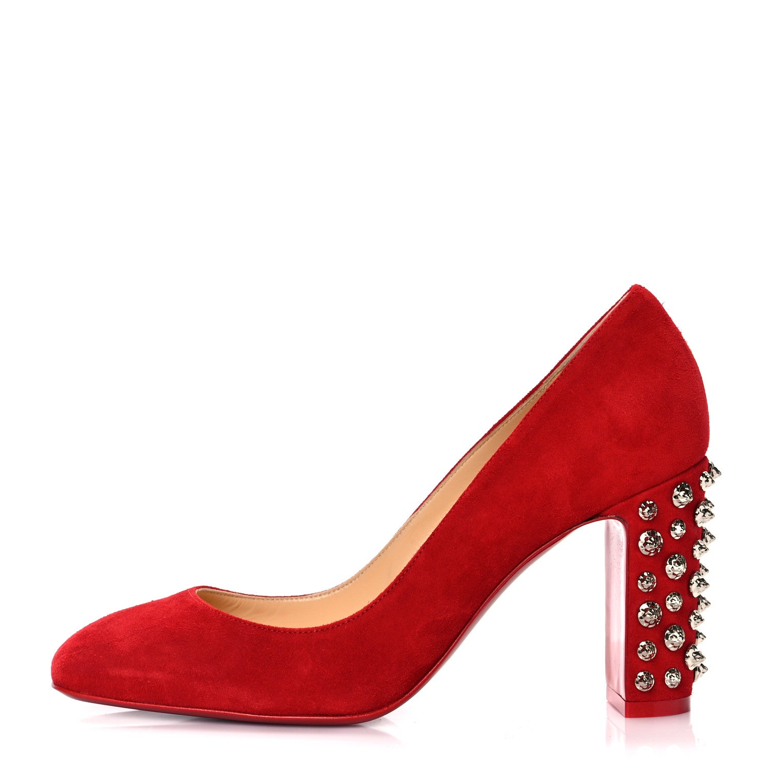 Christian Louboutin Veau Velours Donna Stud Spikes 85 Pumps 37 Loubi 1 of 8