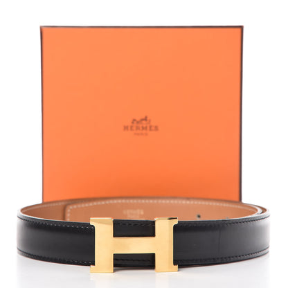 Hermes Chamonix Box 24mm Constance H Belt 65 Black Natural 11 of 11