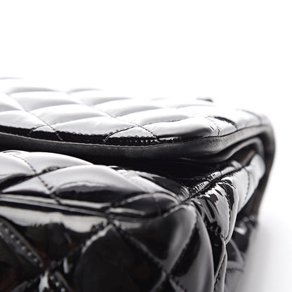 Chanel Patent Quilted Jumbo Double Flap Black 15 of 18