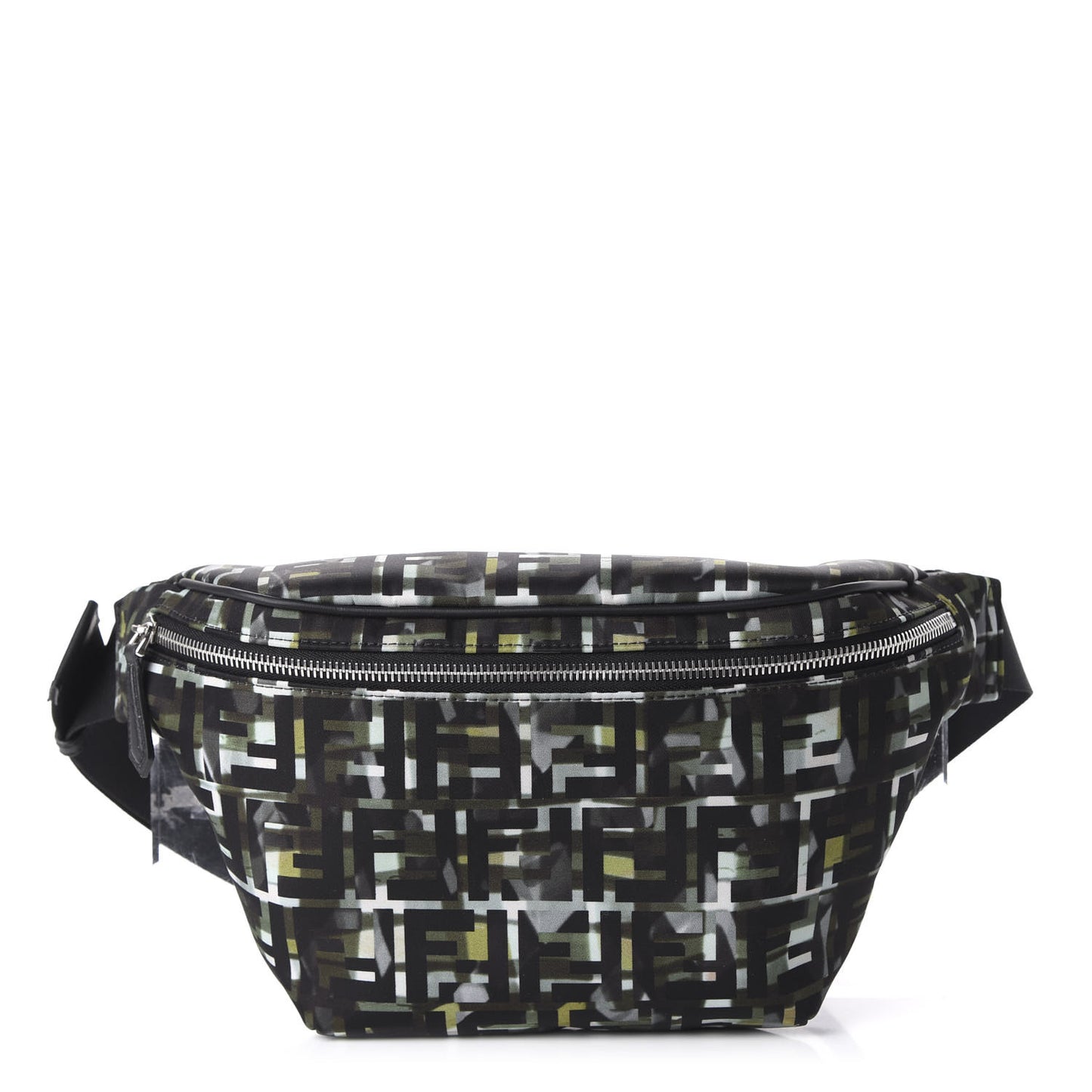 Nylon CamouFF Belt Bag Black Multicolor