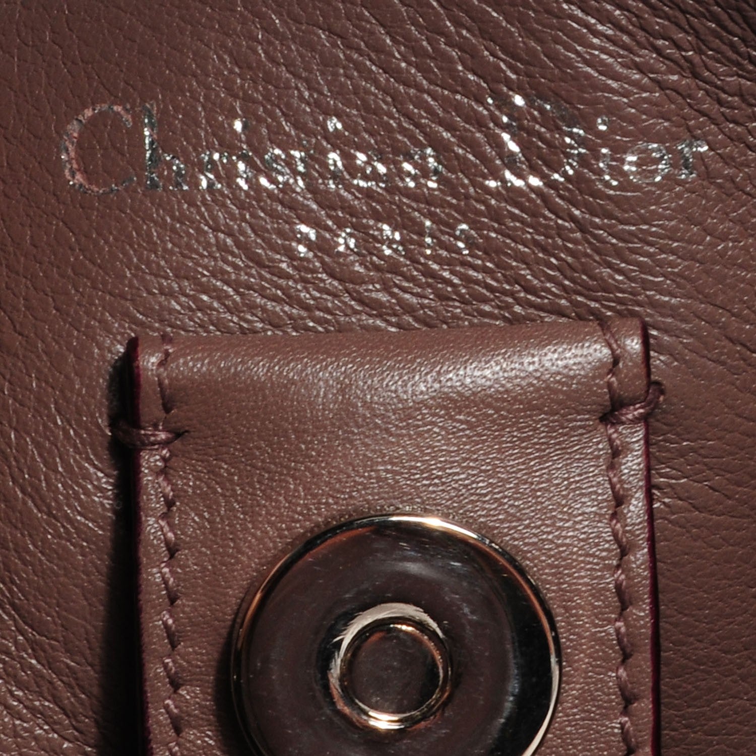 Christian Dior Smooth Calfskin Tri-Color Large Diorissimo Tote Burgundy 6 of 8