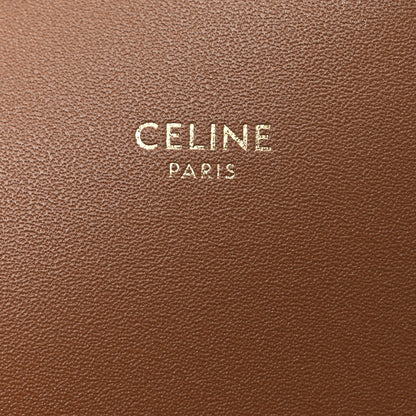 Celine Triomphe Canvas Calfskin Medium Triomphe Bag Tan 6 of 10