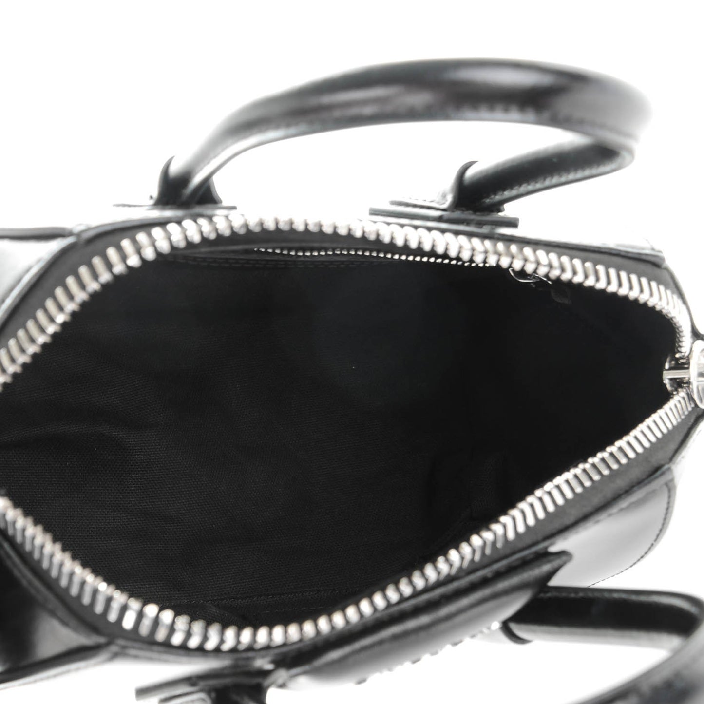 Shiny Lord Calfskin Mini Antigona Black