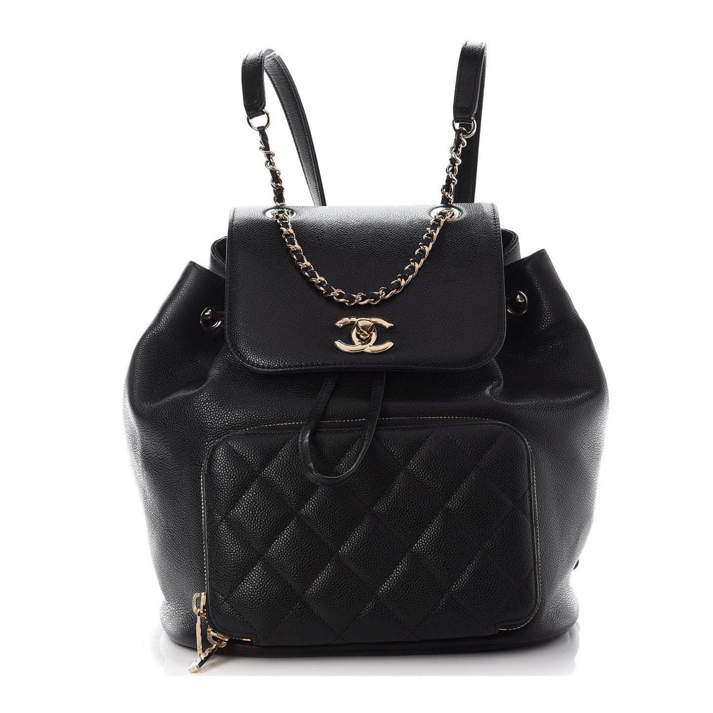 Caviar Quilted Business Affinity Backpack Black