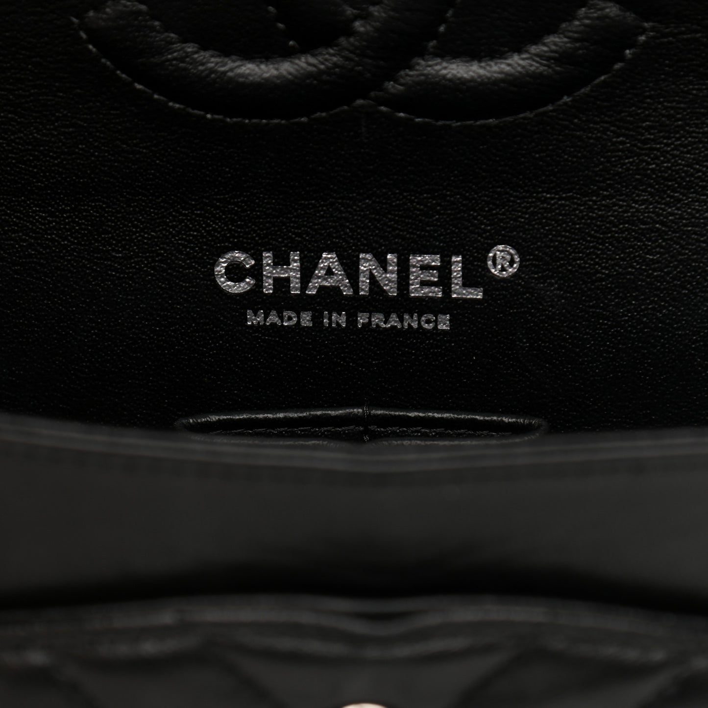Lambskin Chevron Quilted Medium Double Flap So Black