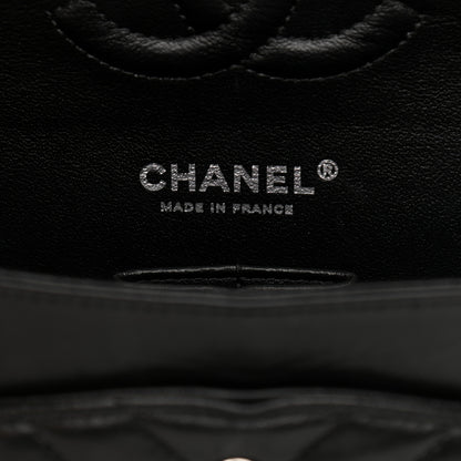 Chanel Lambskin Chevron Quilted Medium Double Flap So Black 6 of 15