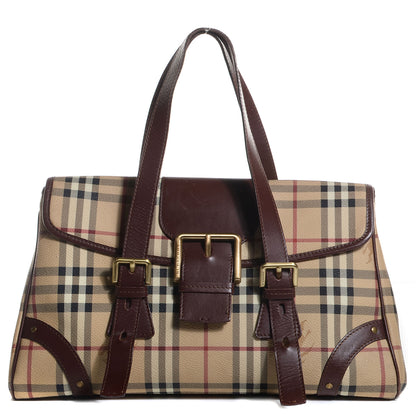 Burberry Haymarket Check Buckle Satchel 1 of 7