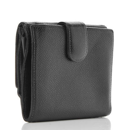 Chanel Caviar Timeless CC Compact French Wallet Black 3 of 13