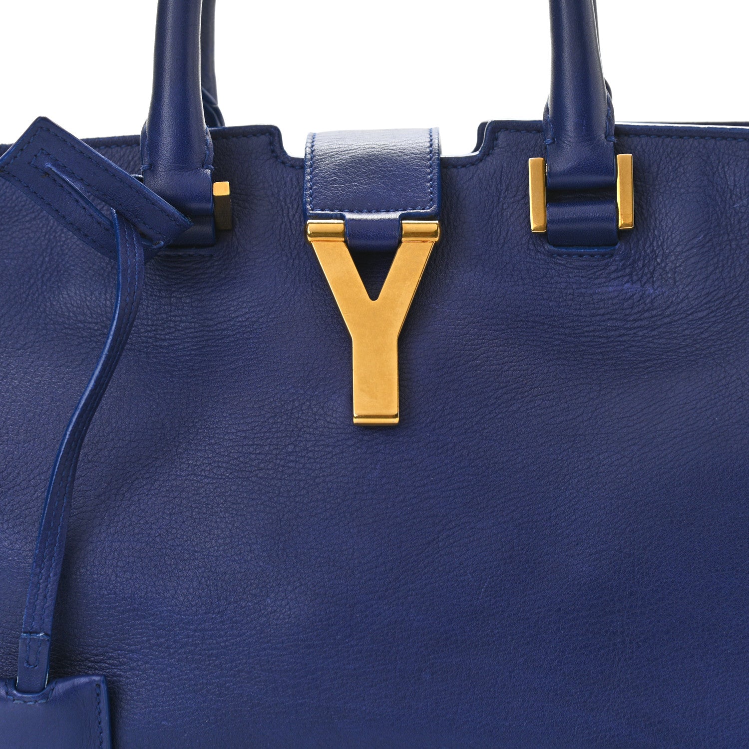 Saint Laurent Calfskin Small Classic Y Cabas Navy 8 of 15