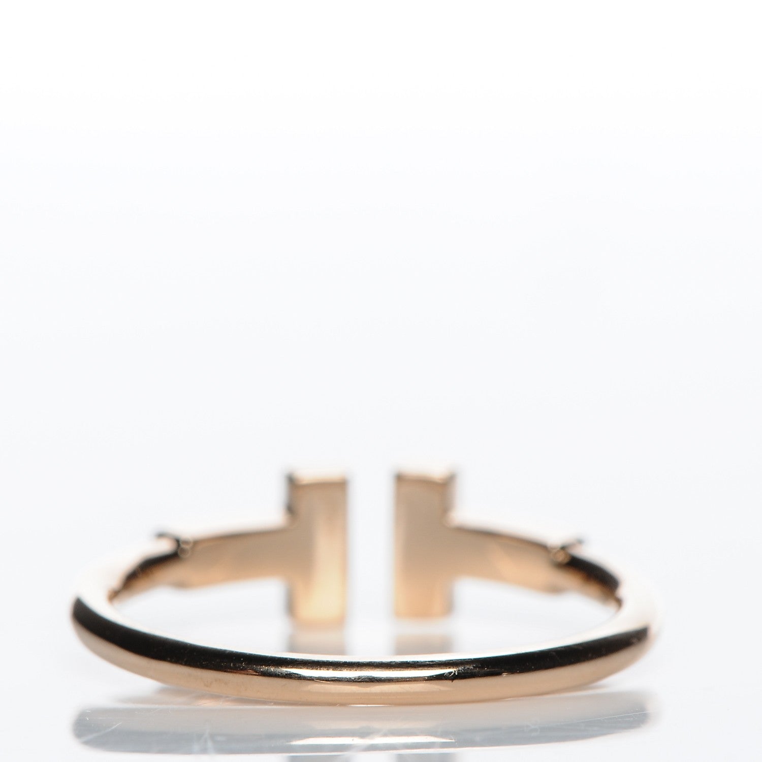 Tiffany 18K Rose Gold Diamond T Wire Ring 52 6 4 of 6