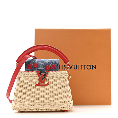 Louis Vuitton LV X TM Rattan Denim Calfskin Cerises Capucines Mini 10 of 10