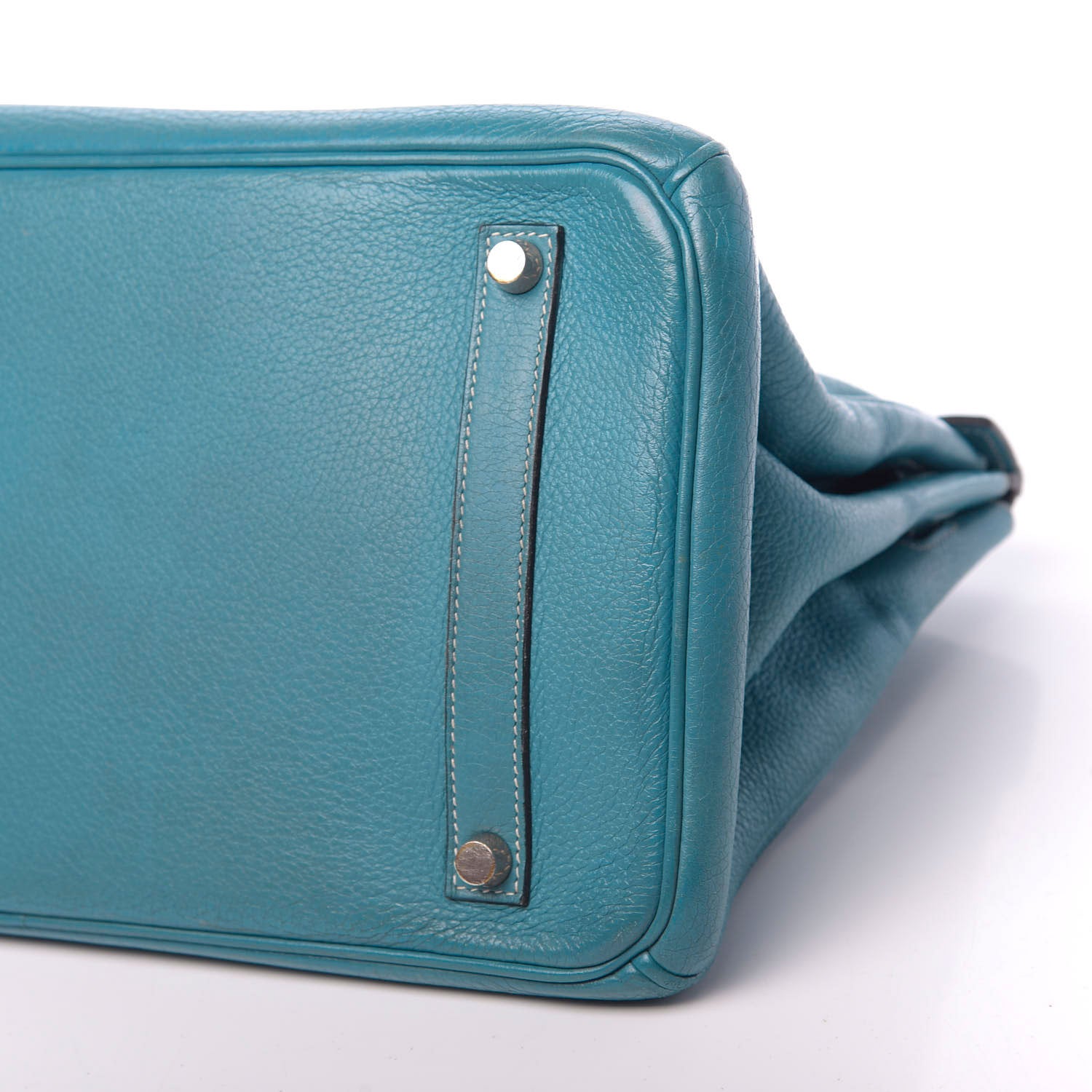 Hermes Taurillon Clemence Birkin 35 Bleu Jean 7 of 27