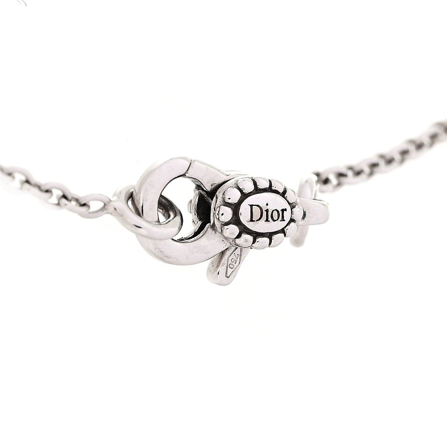 Christian Dior 18K White Gold Pave Diamond Rose Des Vents Bracelet 5 of 6