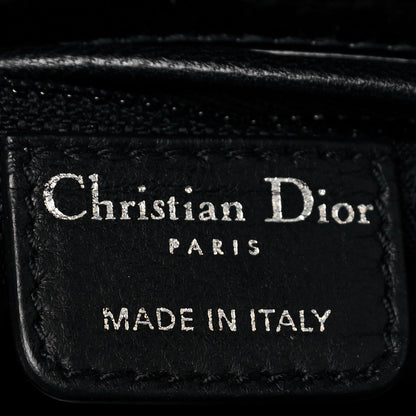 Christian Dior Patent Cannage Stitched Medium Lady Dior Black 6 of 13
