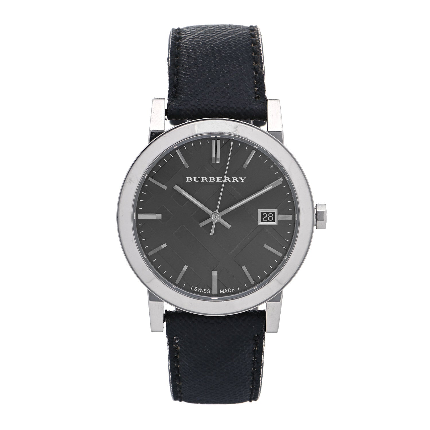 Burberry Stainless Steel Calfskin 38mm Quartz Watch Black BU9030 1 of 5