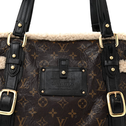 Louis Vuitton LOUIS VUITTON Patent Monogram Shearling Sac Thunder 8 of 15