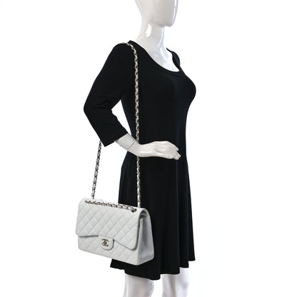 Chanel Caviar Quilted Jumbo Double Flap White 2 of 12