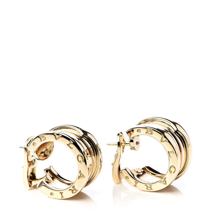 Bulgari 18K Yellow Gold B.Zero1 Hoop Earrings 3 of 6