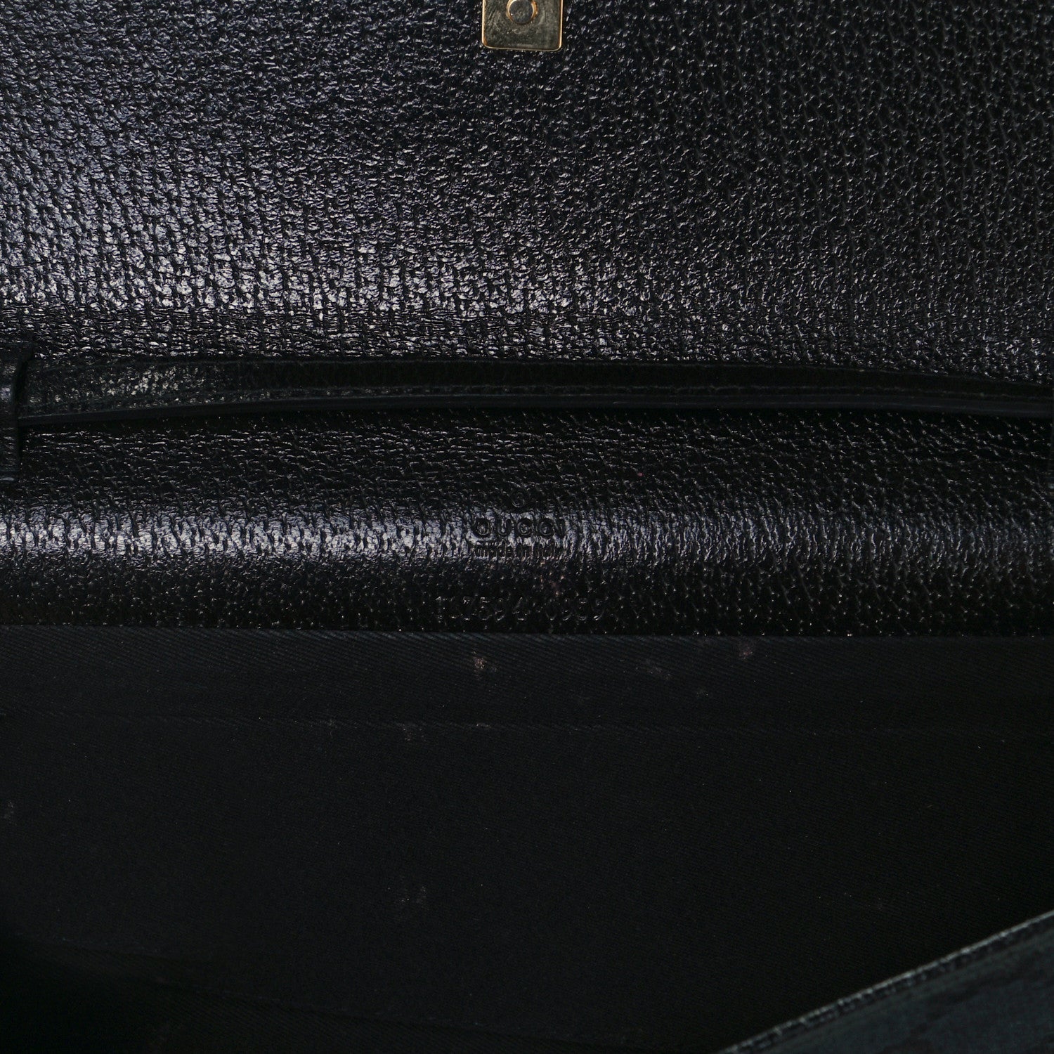 Gucci Monogram Bamboo Bar Clutch Black 5 of 12
