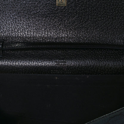 Gucci Monogram Bamboo Bar Clutch Black 5 of 12