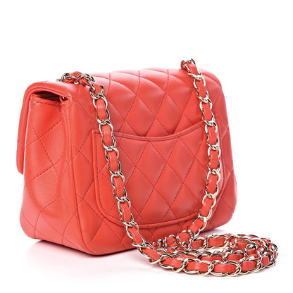 Chanel Lambskin Quilted Mini Square Flap Red 3 of 11