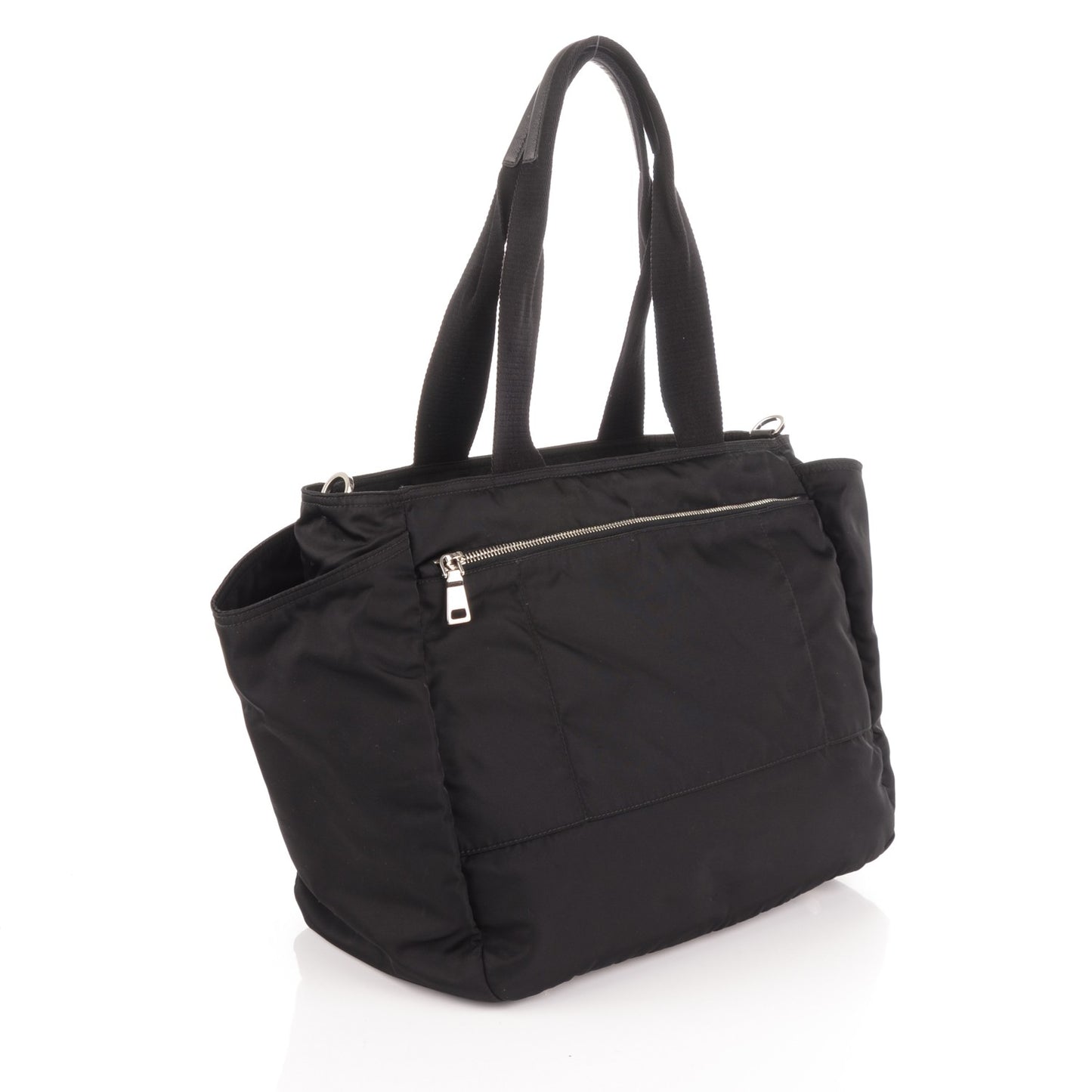 Tessuto Nylon Vela Diaper Bag Black
