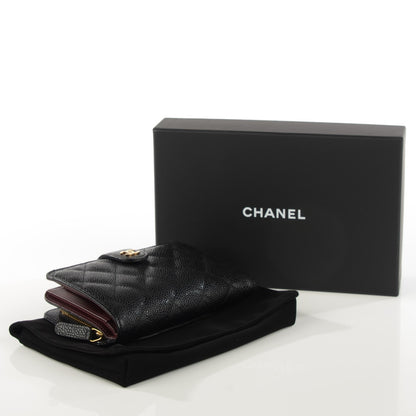 Chanel Caviar Quilted Zipped Pocket Wallet Black 4 of 8
