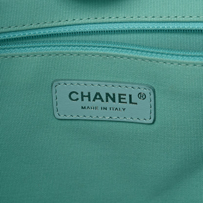 Chanel Shaded Calfskin Small Deauville Tote Light Green Turquoise Purple 7 of 15