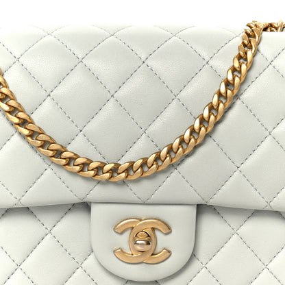 Chanel Lambskin Quilted Small Sweet Camellia Flap Light Blue 9 of 12