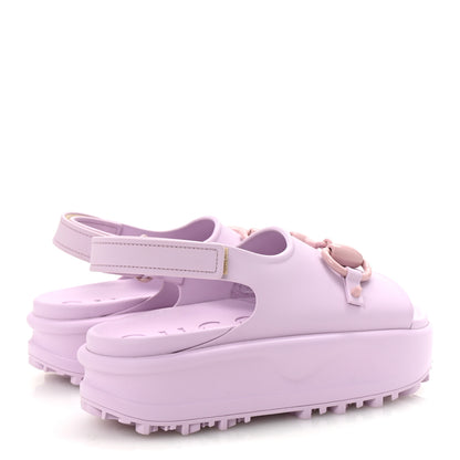 Gucci Soft Rubber Horsebit Touch Womens Strapped Sandals 36 Talc Pink 5 of 9