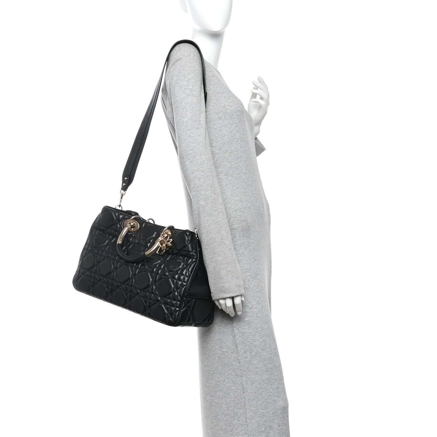 Christian Dior Calfskin Cannage Large The Lady 95.22 Black 2 of 10