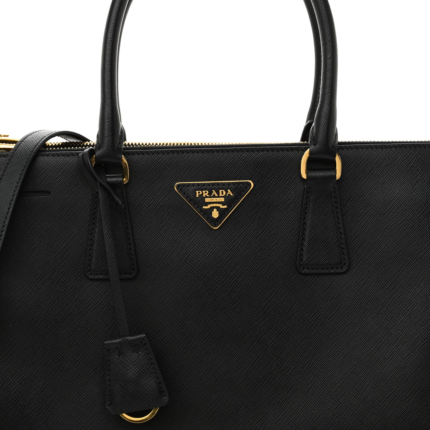 Prada Saffiano Lux Large Galleria Double Zip Tote Black 8 of 11
