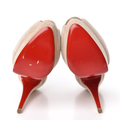 Christian Louboutin Suede Confusalta 150 Sandals 37 Colombe 5 of 17