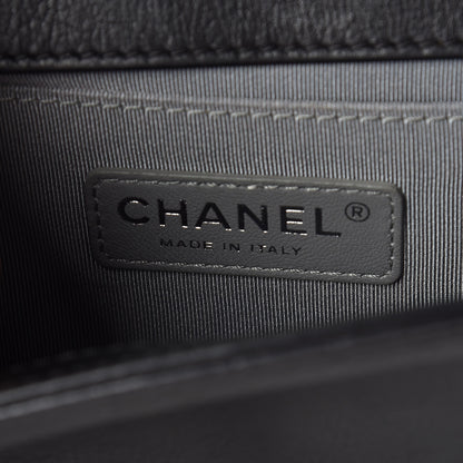 Chanel Calfskin Double Stitch Small Boy Flap Black 6 of 10