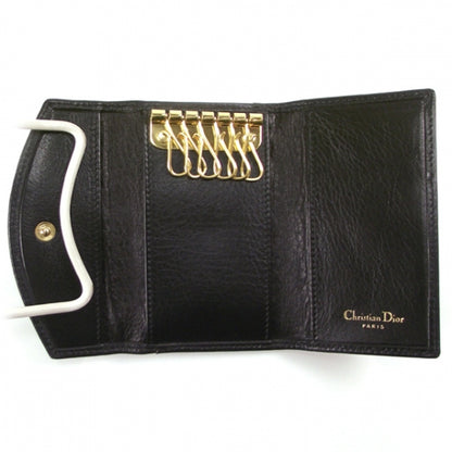 Christian Dior Leather 6 Key Holder Black 5 of 9