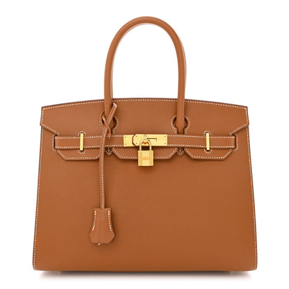 Hermes Madame Calfskin Birkin Sellier 30 Gold 1 of 11