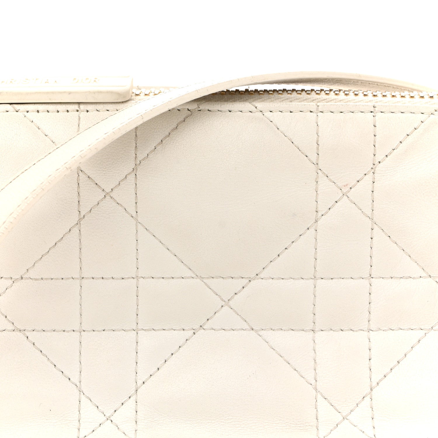 Christian Dior Lambskin Cannage Small Dior Vibe Hobo Bag White 8 of 17
