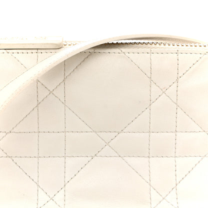 Christian Dior Lambskin Cannage Small Dior Vibe Hobo Bag White 8 of 17