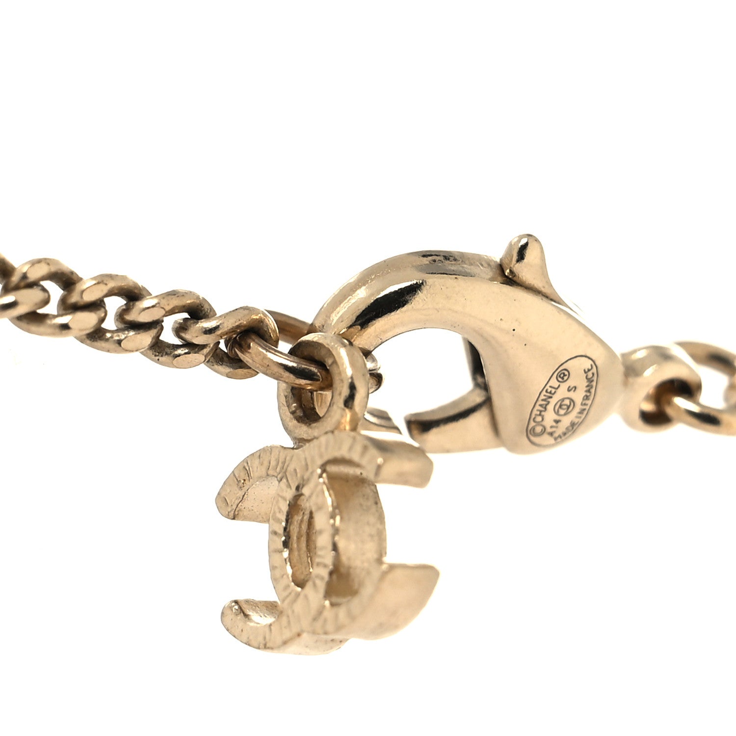 Chanel Pearl CC Pendant Necklace Gold 4 of 5