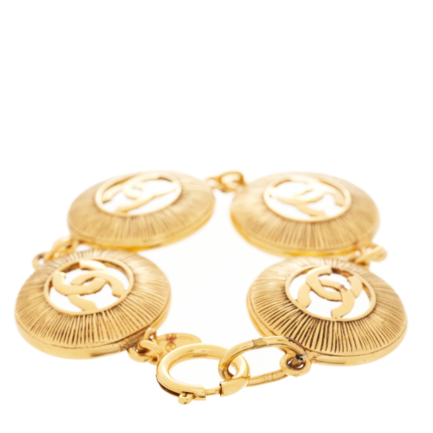 Chanel Metal CC Medallion Bracelet Gold 2 of 4