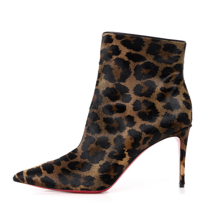 Christian Louboutin Pony Hair Leopard Print So Kate Booty 85 Ankle Boots 37.5 1 of 7